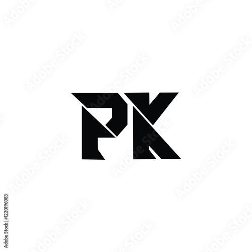 PK monogram logo design letter text name symbol monochrome logotype alphabet character simple logo