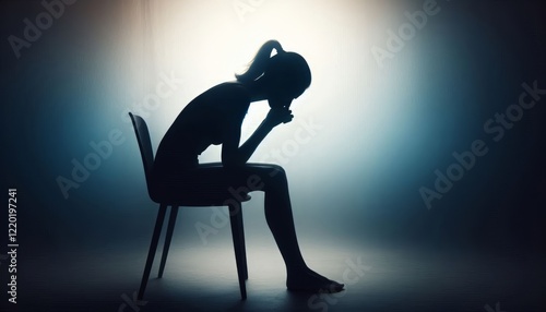 Wallpaper Mural A Person Sitting in Contemplation, Highlighting Mental Health Awareness Torontodigital.ca