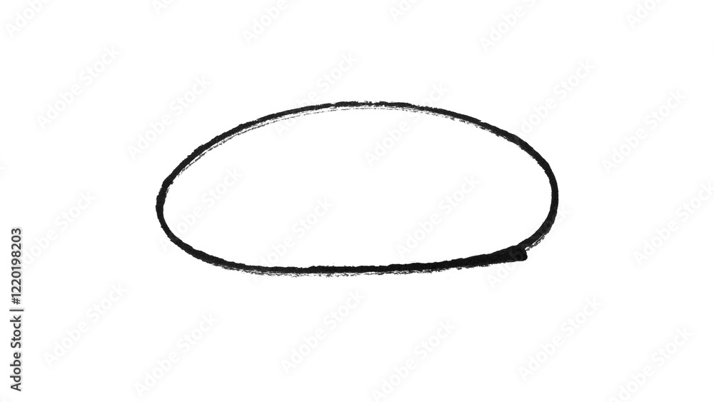 Highlight the hand drawing of different circles isolated on the background and the black circle. For marking text, numbers, marker pen, pencil, logo, hand-drawn doodle grunge circle highlights