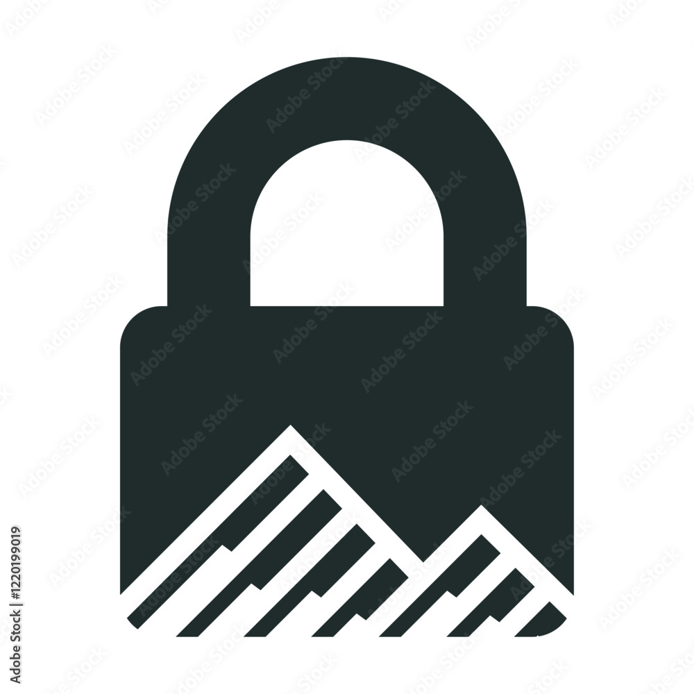 SECURITY AND MOUNTAIN ABSTRACT LOGO CREATIVE VECTOR SECURITY AND MOUNTAIN ABSTRACT LOGO CREATIVE VECTOR