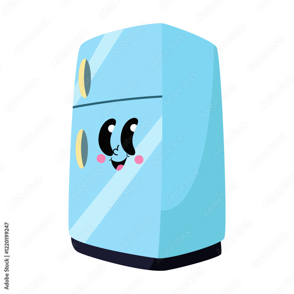 cartoon fridge with eyes and mouth sticking out of it cartoon fridge with eyes and mouth sticking out of it