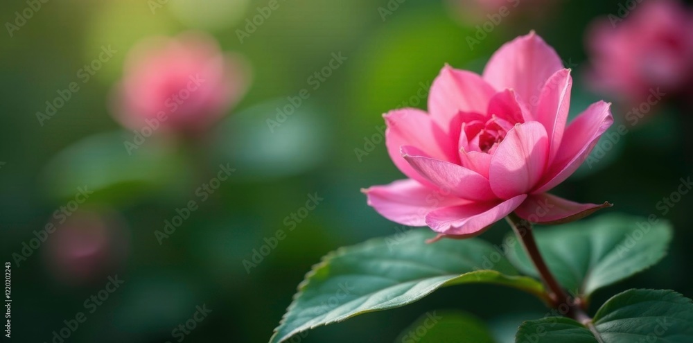 Delicate pink syngonium leaves unfolding from a central point, foliage, botanical Delicate pink syngonium leaves unfolding from a central point, foliage, botanical