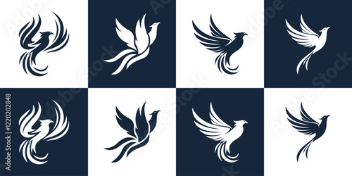 SET This is a beautiful Phonix logo design
