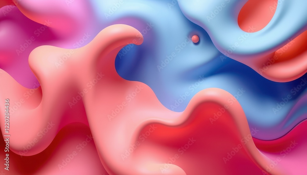 Abstract Pink Blue Swirls Fluid Shapes Design Abstract Pink Blue Swirls Fluid Shapes Design