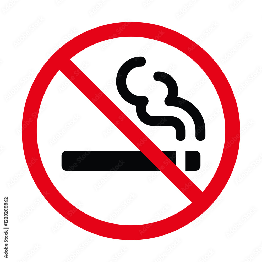Editable No Smoking Icon Vector in High Resolution Editable No Smoking Icon Vector in High Resolution