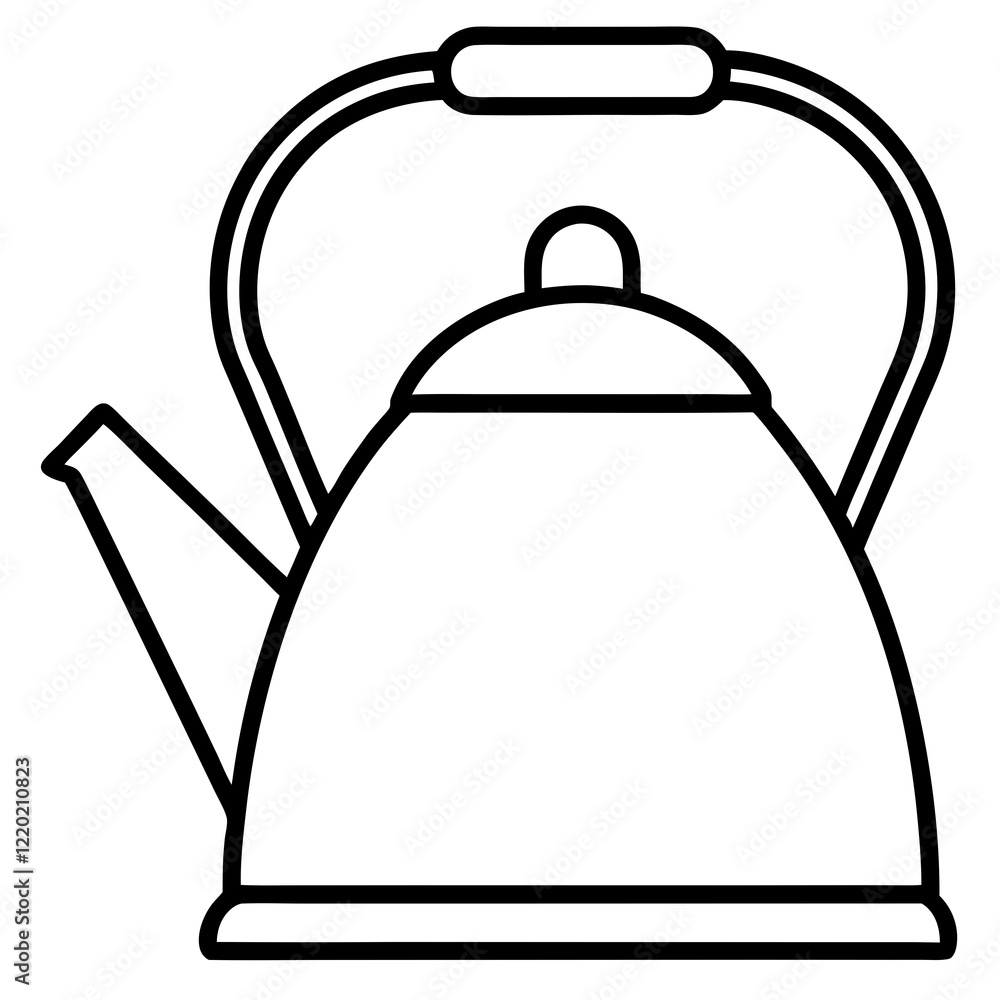 Artistic Kettle Line Art Composition Artistic Kettle Line Art Composition