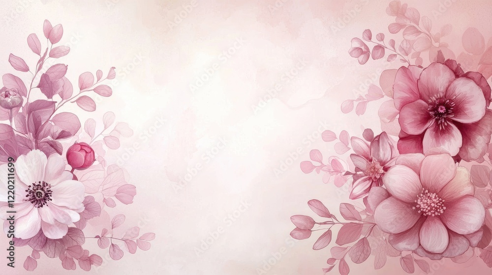 Fototapeta premium Ideal border design for birthday or wedding celebrations.