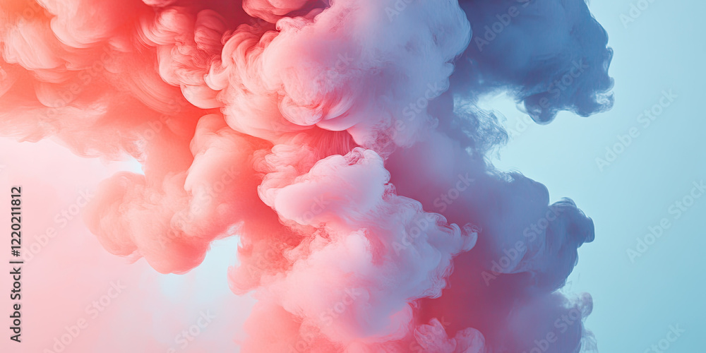 Obraz premium Graphic resource background, misty backdrop, ambient soft color wide backgrounds design hazy mist fog sparse empty