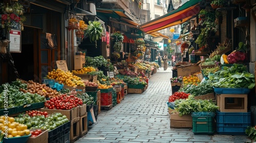 Vibrant Produce Market in a