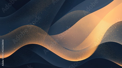 Soft blurred light on a navy to gold gradient background