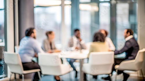 Corporate Team Meeting in Indian Office - A diverse team of Indian business professionals engaged in a meeting discussing company goals in a modern office.	
