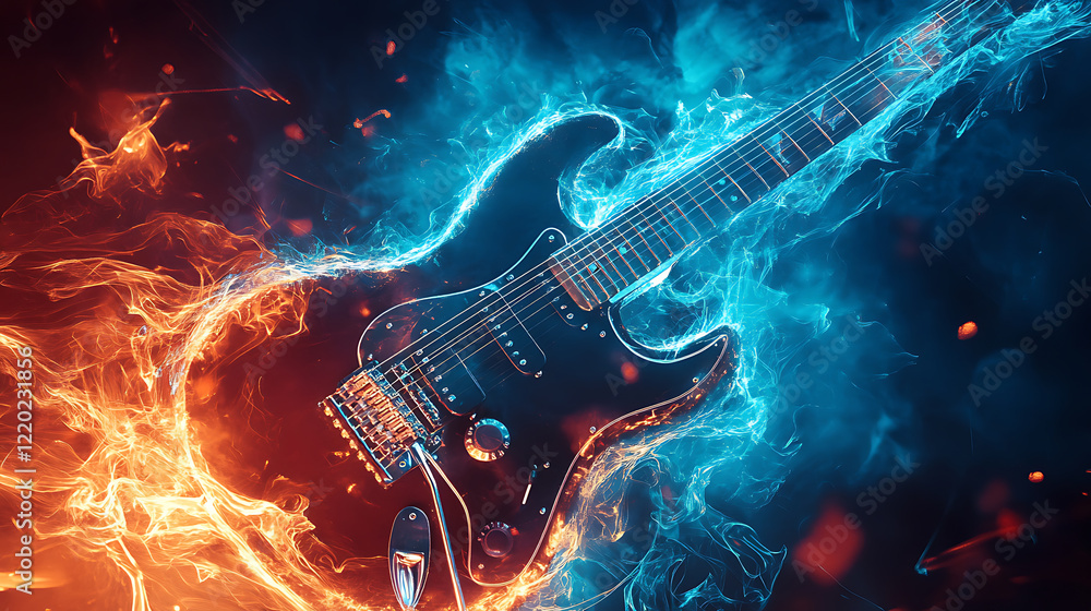 Obraz premium The power of music, wallpaper, modern sound and entertainment empowers people around the world.