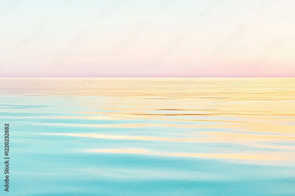 Obraz premium minimalist gradient blending deep rich blues into warm golden hues creating soft atmospheric depth