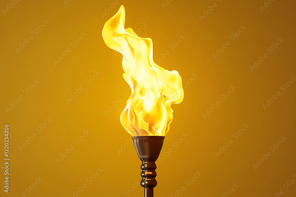 torch, flaming torch, flaming torch, burning fire, yellow background, islamic, ramadan Kareem, eid mubarak, eid al adha, eid al fitri, 3d rendering, generative ai torch, flaming torch, flaming torch, burning fire, yellow background, islamic, ramadan Kareem, eid mubarak, eid al adha, eid al fitri, 3d rendering, generative ai