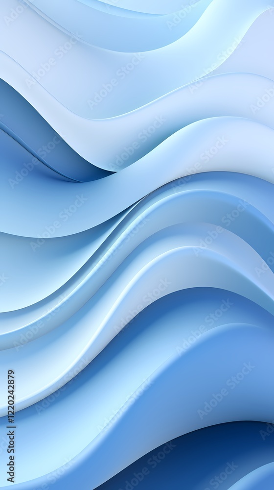 Fototapeta premium digital technology silver and white abstract wave poster background