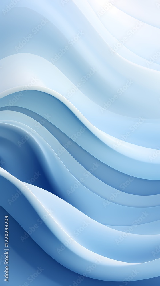 Obraz premium digital technology silver and white abstract wave poster background