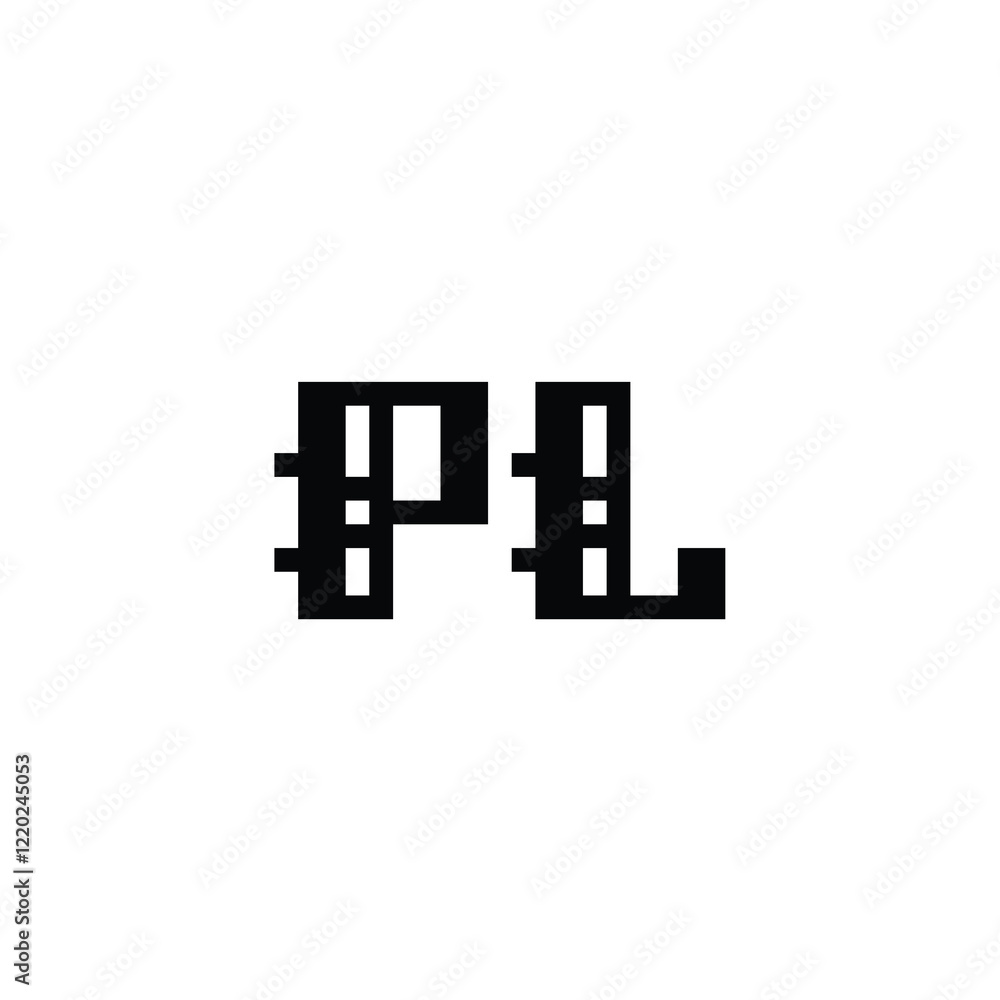 PL monogram logo design letter text name symbol monochrome logotype alphabet character simple logo PL monogram logo design letter text name symbol monochrome logotype alphabet character simple logo