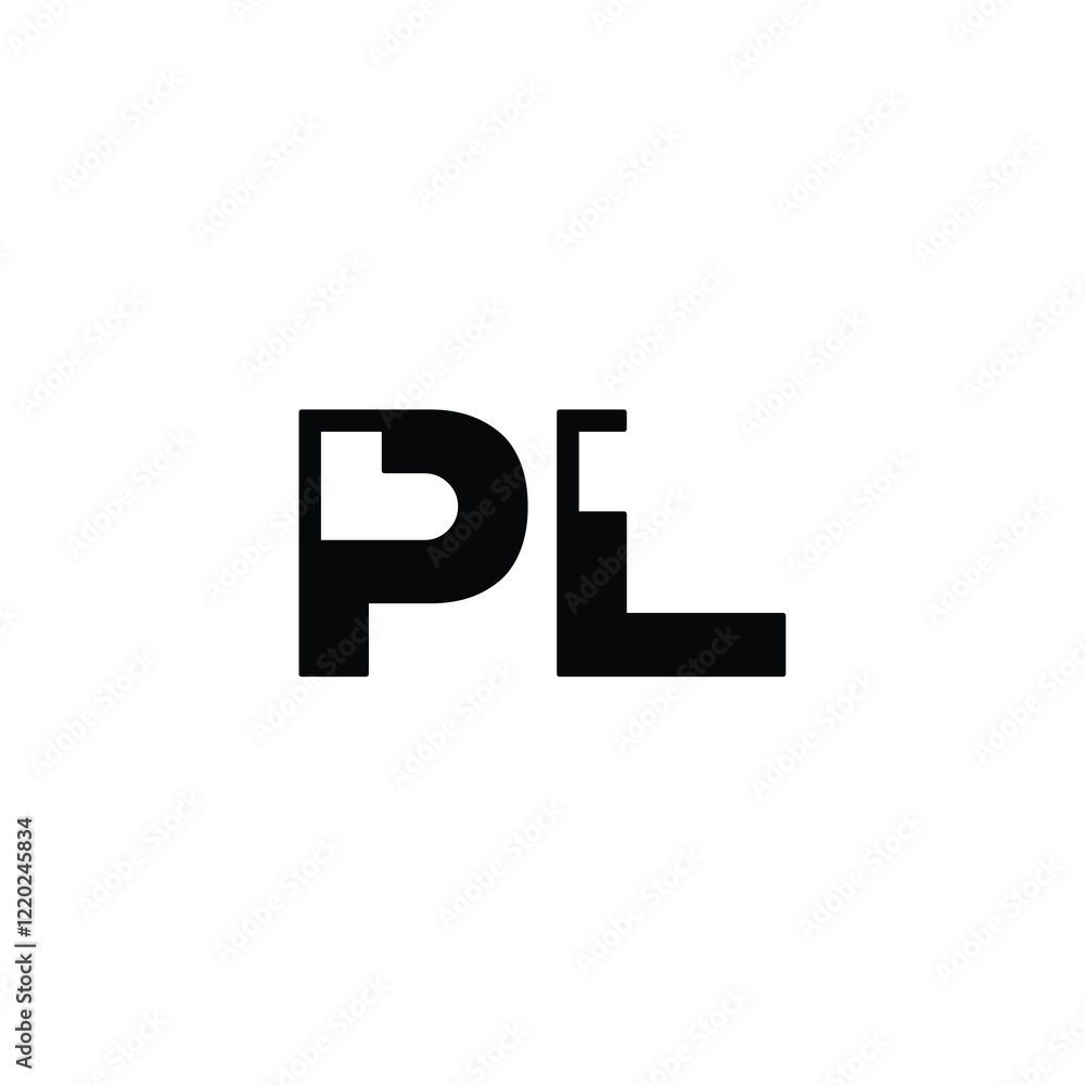 PL monogram logo design letter text name symbol monochrome logotype alphabet character simple logo PL monogram logo design letter text name symbol monochrome logotype alphabet character simple logo
