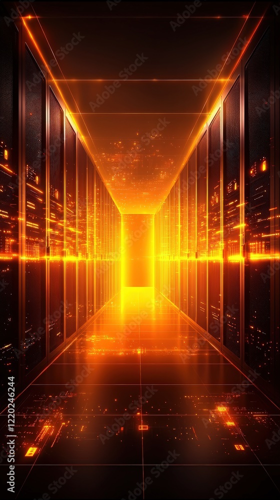 A futuristic hallway illuminated by a glowing orange light, lined with dark panels that create a mysterious and captivating atmosphere. A futuristic hallway illuminated by a glowing orange light, lined with dark panels that create a mysterious and captivating atmosphere.