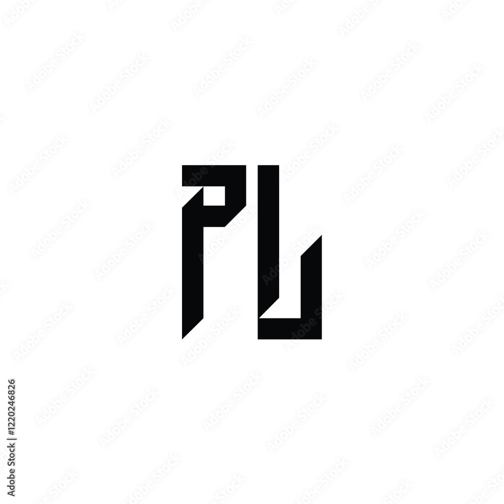 PL monogram logo design letter text name symbol monochrome logotype alphabet character simple logo PL monogram logo design letter text name symbol monochrome logotype alphabet character simple logo