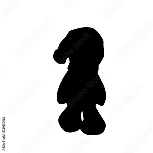 silhouette snowman icon vector