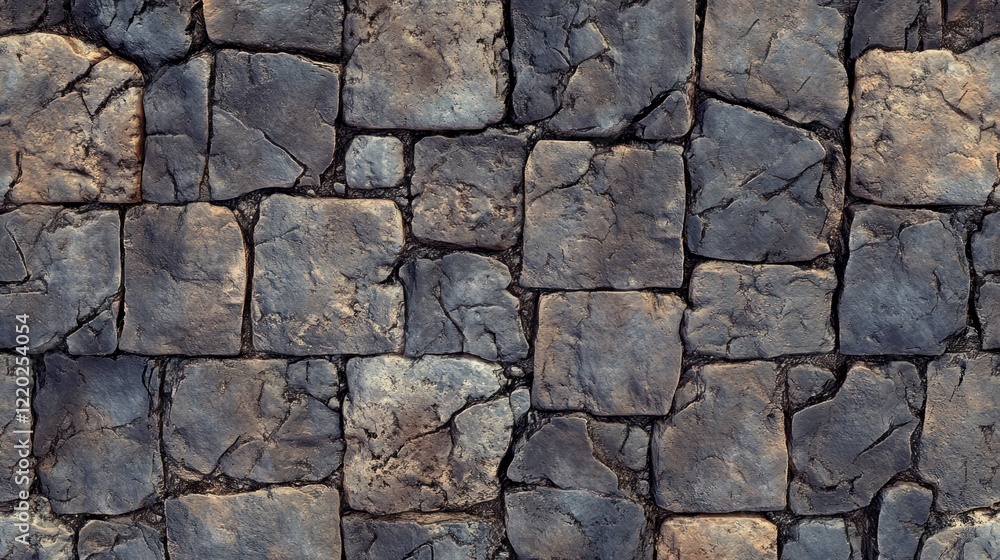 A close-up of the stone wall, with its natural and elegant texture, features rectangular slabs arranged in straight lines to create an overall pattern. The background is neutral gray tones. A close-up of the stone wall, with its natural and elegant texture, features rectangular slabs arranged in straight lines to create an overall pattern. The background is neutral gray tones.