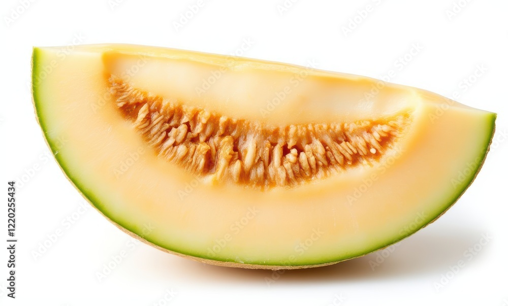 Fresh melon slice on white background Fresh melon slice on white background