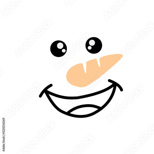 Snowman Faces icon cartoon
