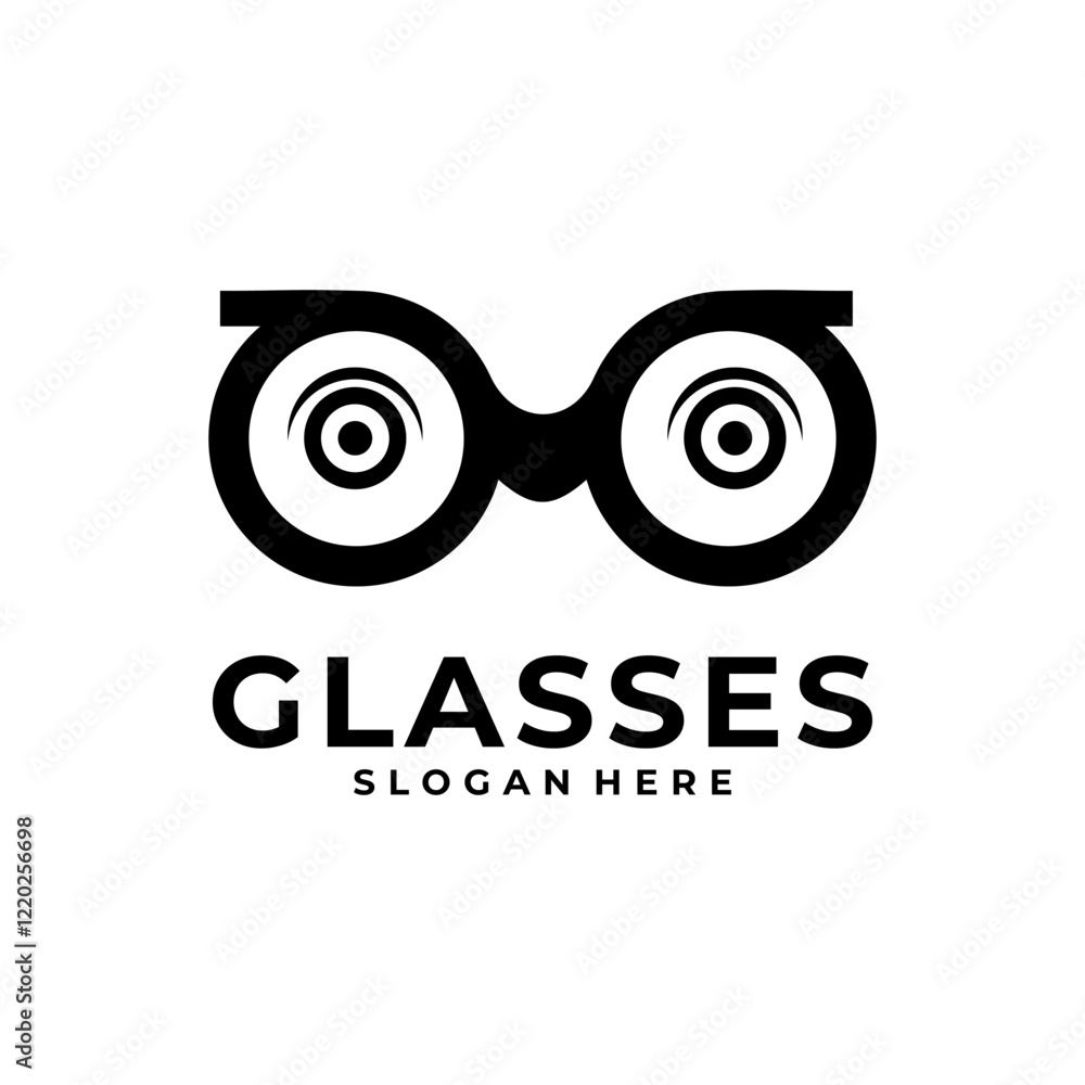 Glasses simple logo. Optic glasses logo design vector Glasses simple logo. Optic glasses logo design vector