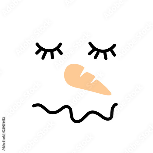 Snowman Faces icon cartoon