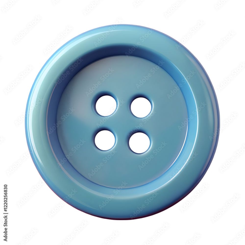 Shiny Blue Four Hole Button Fashion Design 3d art round macro style Shiny Blue Four Hole Button Fashion Design 3d art round macro style