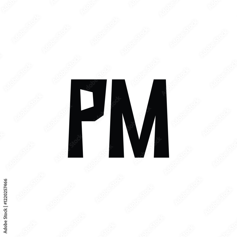 PM monogram logo design letter text name symbol monochrome logotype alphabet character simple logo PM monogram logo design letter text name symbol monochrome logotype alphabet character simple logo