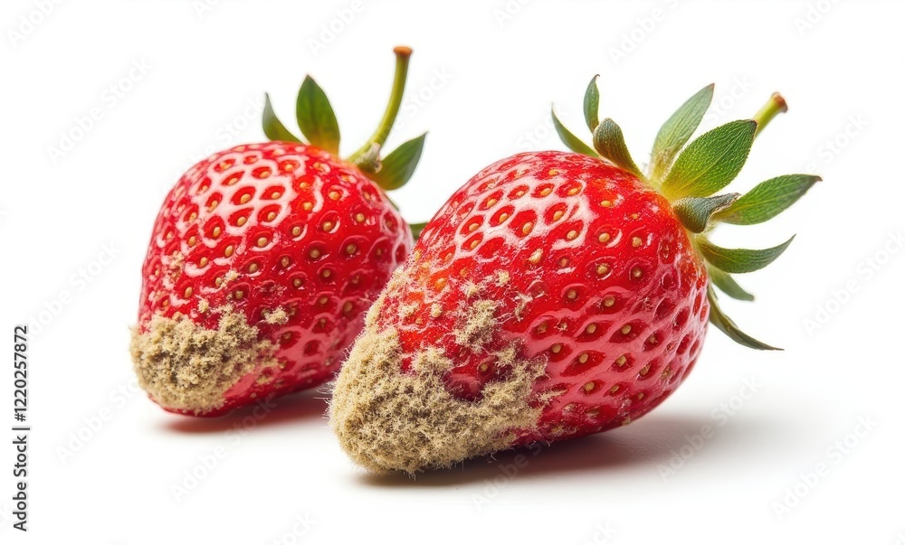 Ripe strawberries with fuzzy mold. Ripe strawberries with fuzzy mold.