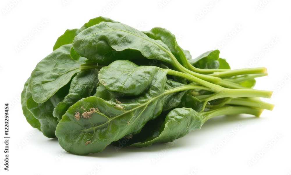 Fresh green spinach leaves on white background Fresh green spinach leaves on white background
