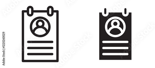 Curriculum icons in outline and stroke versions