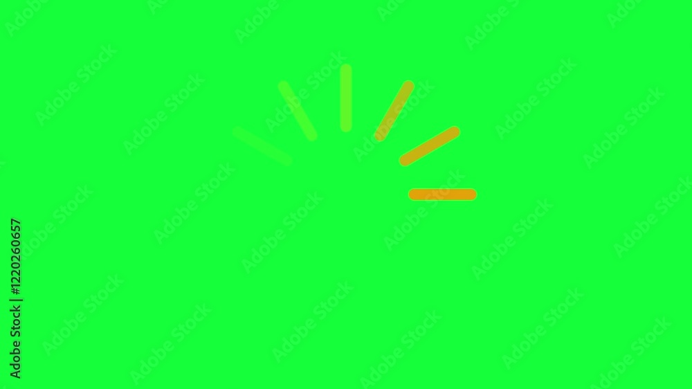 Yellow color loading animation on green background. Yellow color loading animation on green background.