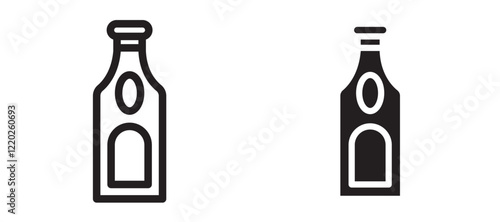 Gin icons in outline and stroke versions