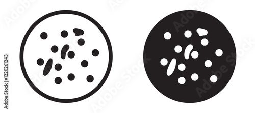 Leukemia icons in outline and stroke versions