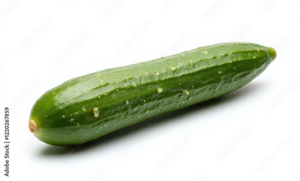 Fresh green cucumber on a white background Fresh green cucumber on a white background