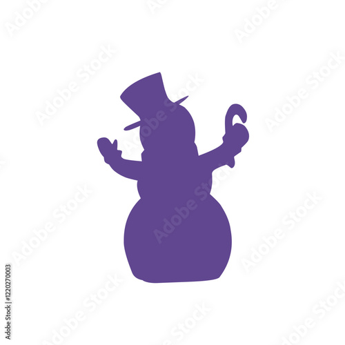 colorful snowman doddle icon