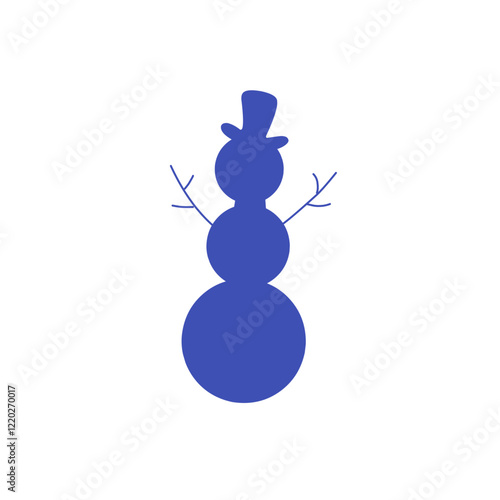 colorful snowman doddle icon
