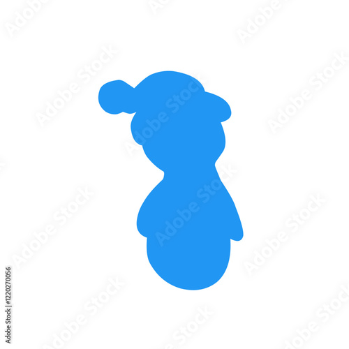 colorful snowman doddle icon