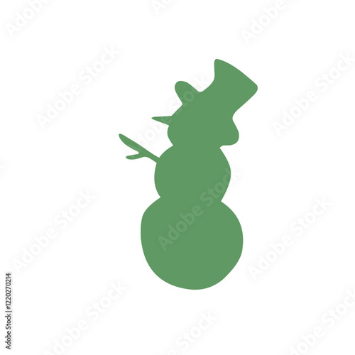 colorful snowman doddle icon