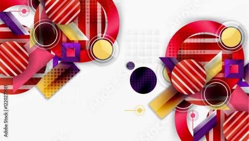 Dynamic complex geometric abstract background