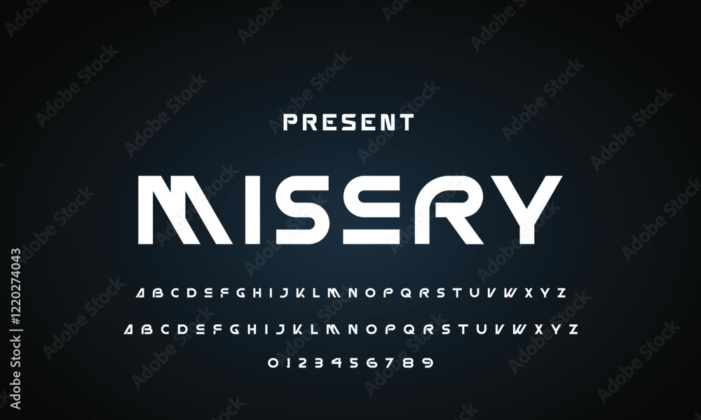 Fototapeta premium Abstract modern urban alphabet fonts. Typography sport, technology, fashion, digital, future creative logo font. vector illustration