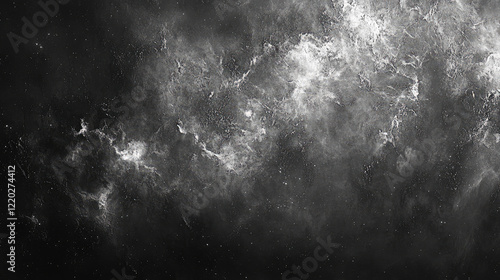 A transparent black distressed overlay background with a soft weathered appearance, dotted with fine white specks that mimic a glittering cosmic night sky 