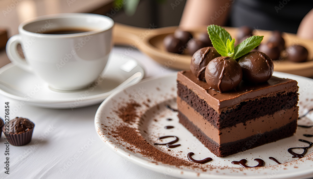 Chocolate Layer Cake with Coffee and Truffles Chocolate Layer Cake with Coffee and Truffles