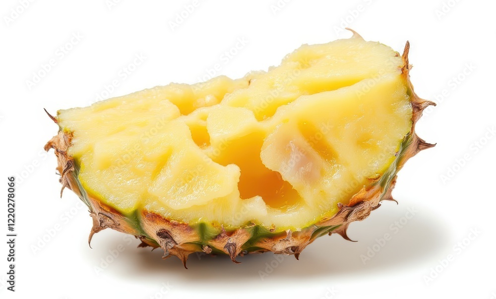 Fresh pineapple slice on white background Fresh pineapple slice on white background