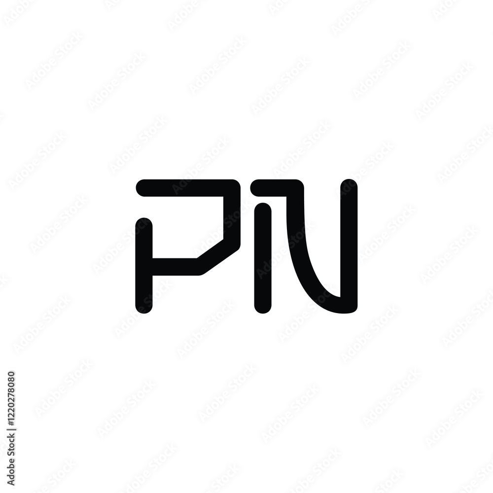 PN monogram logo design letter text name symbol monochrome logotype alphabet character simple logo PN monogram logo design letter text name symbol monochrome logotype alphabet character simple logo