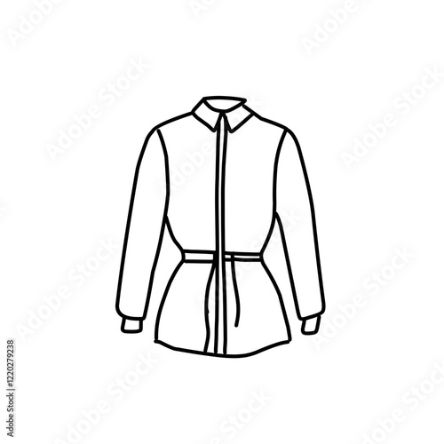 Fashion flat drawing line